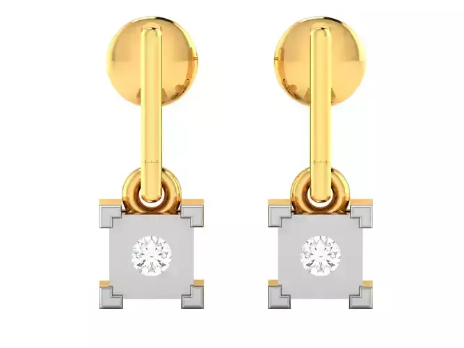 Women earrings 3dm render detail 