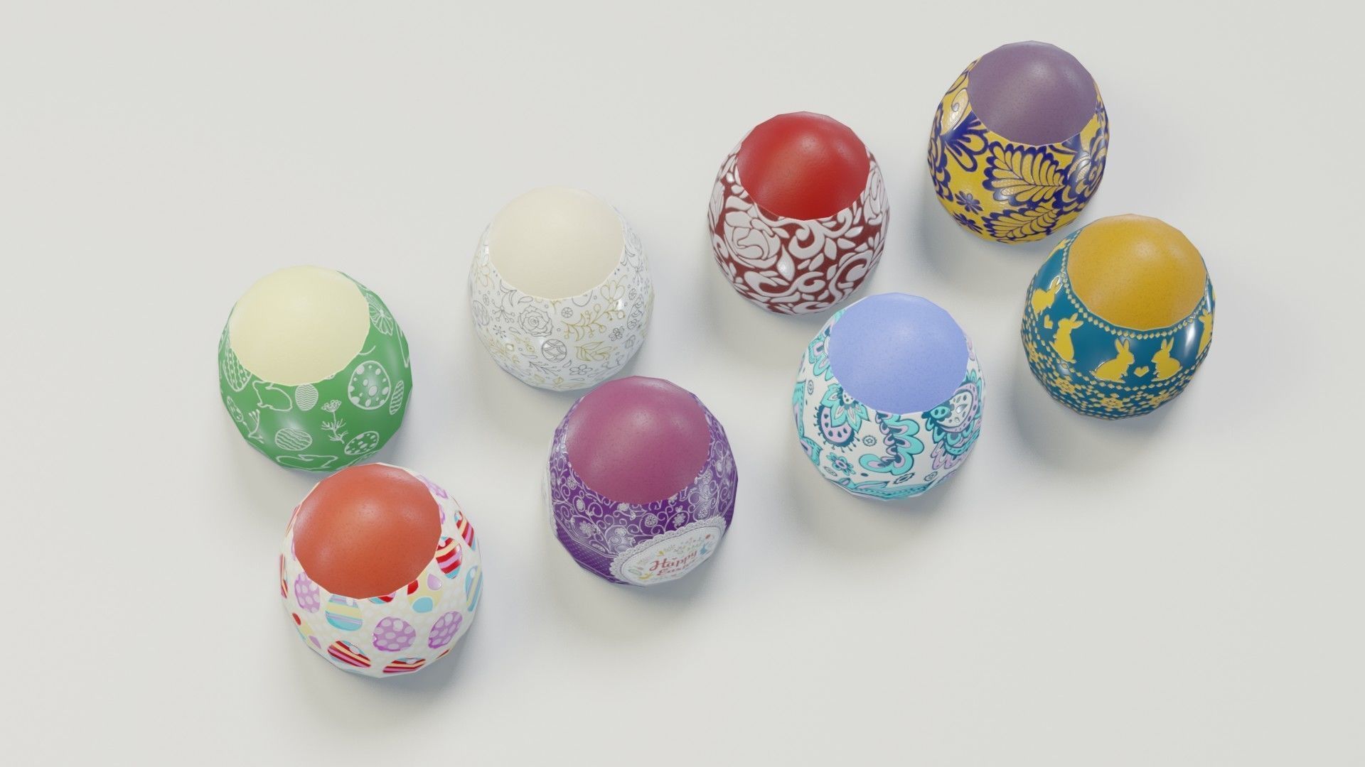 Easter Eggs 3D Model Low-poly 3D model_10