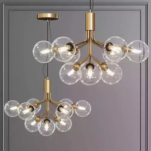 Nuura APIALES 9 by Sofie Refer Brass and Clear 3D model