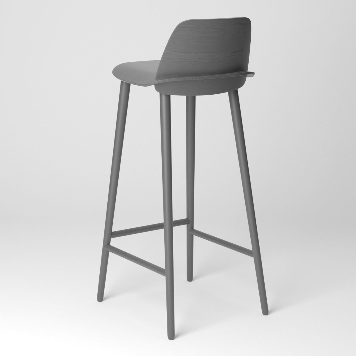 Muuto  Nerd Bar Chair 3D model_4