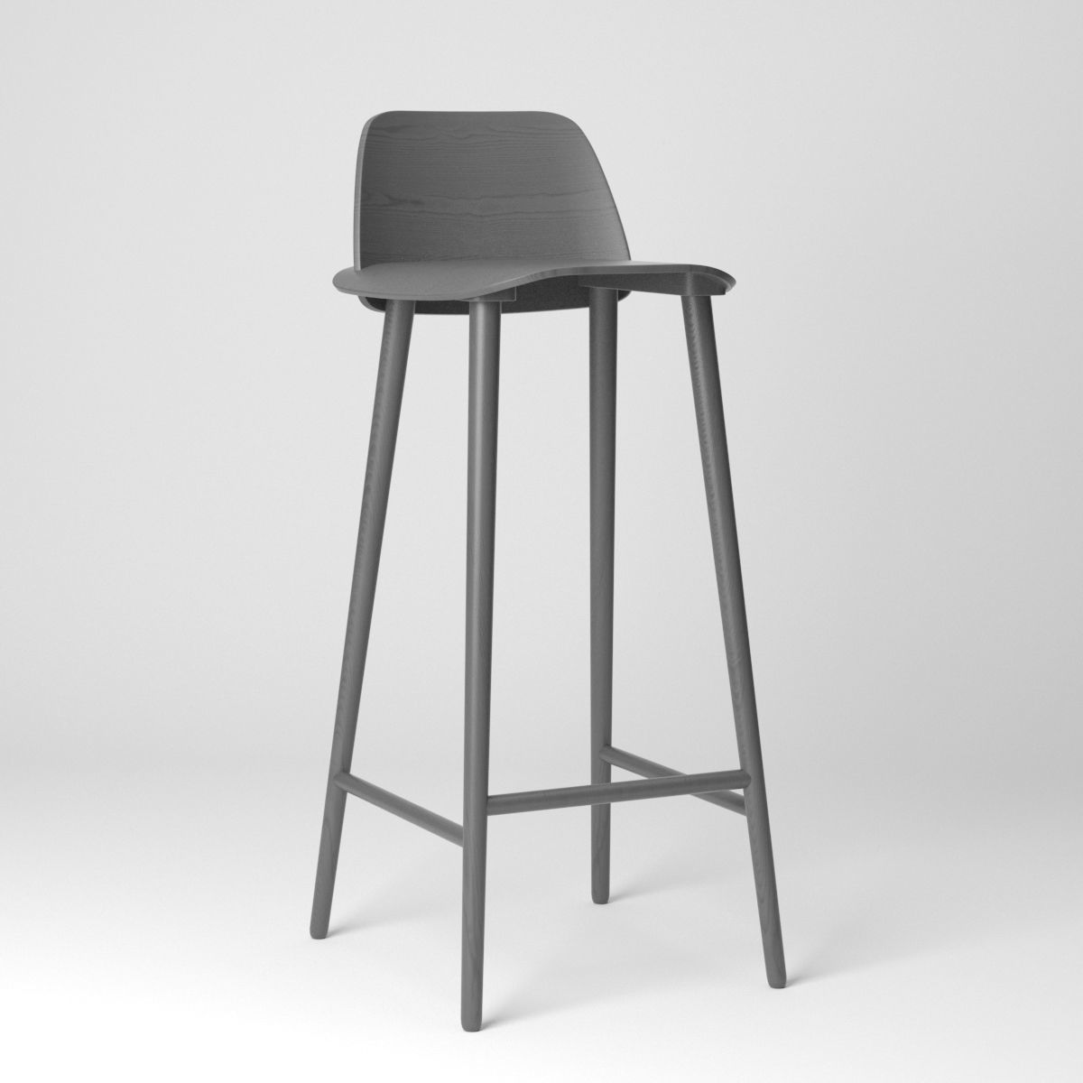 Muuto  Nerd Bar Chair 3D model_1