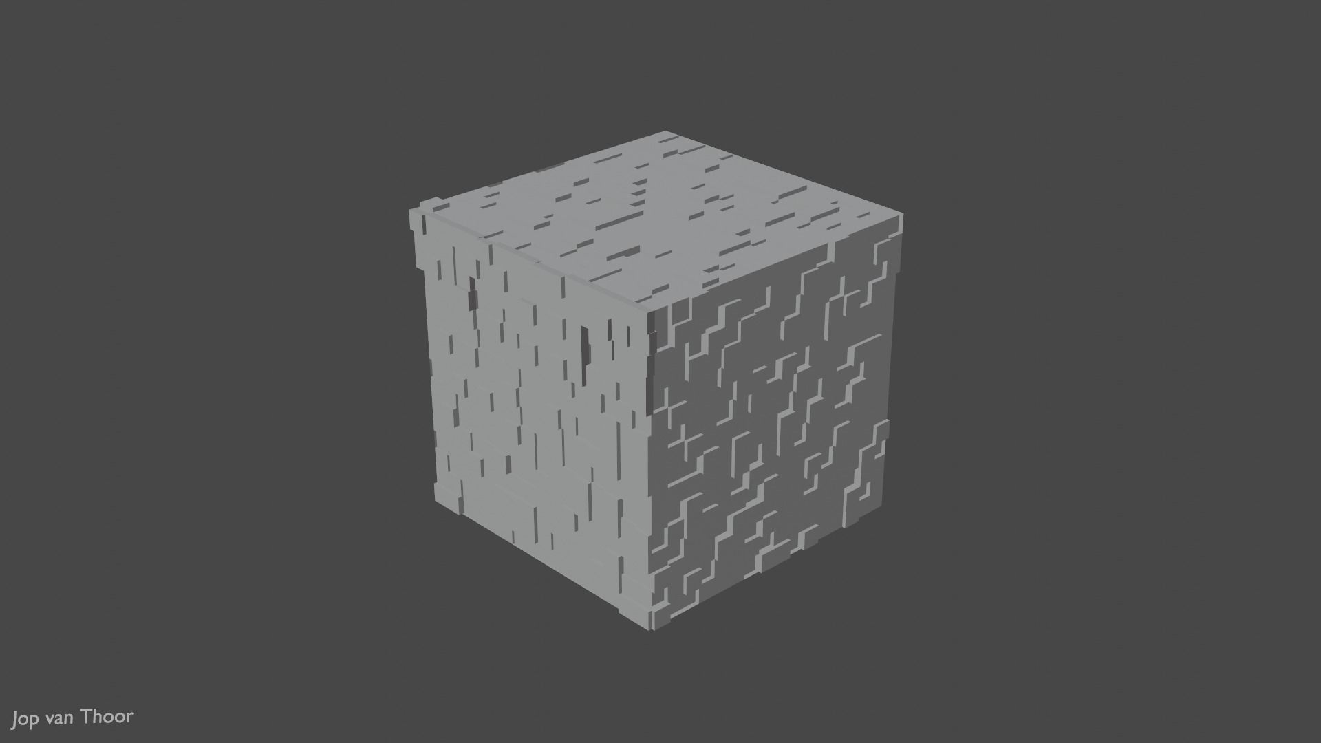 Minecraft Cube Low-poly 3D model_4