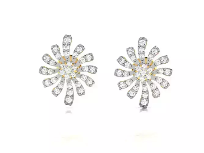 Women earrings 3dm render detail