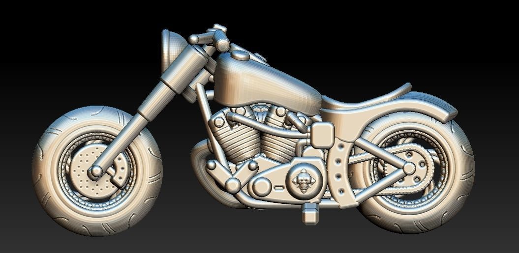 Harley Davidson 1960 3D print model_1