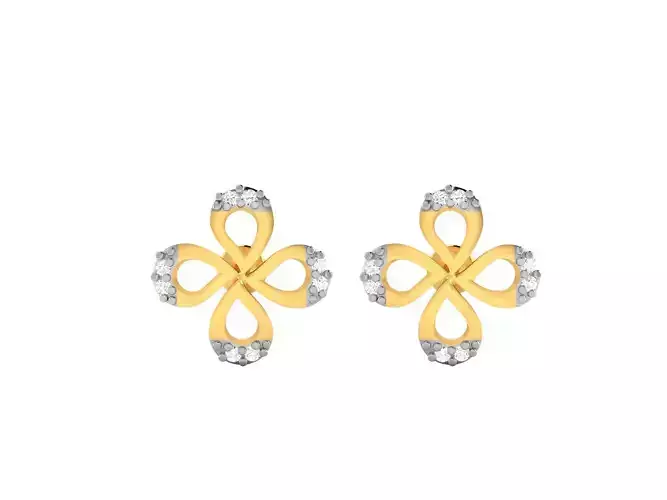 Women earrings 3dm render detail