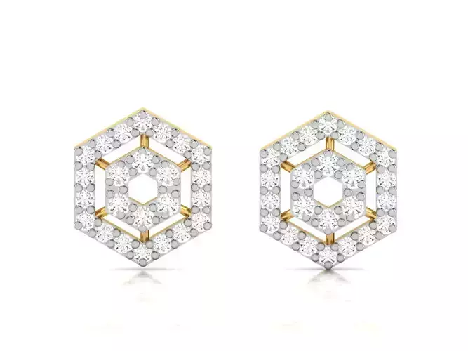 Women earrings 3dm render detail