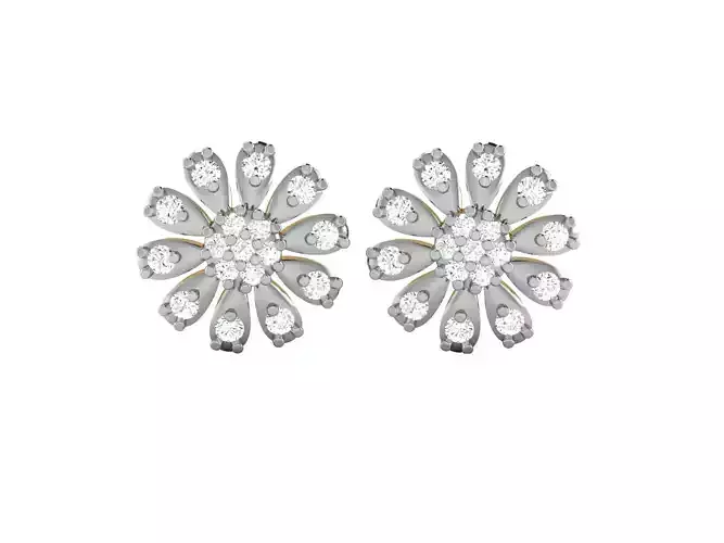 Women earrings 3dm render detail