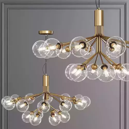 Nuura APIALES 18 by Sofie Refer Brass and Clear 3D model
