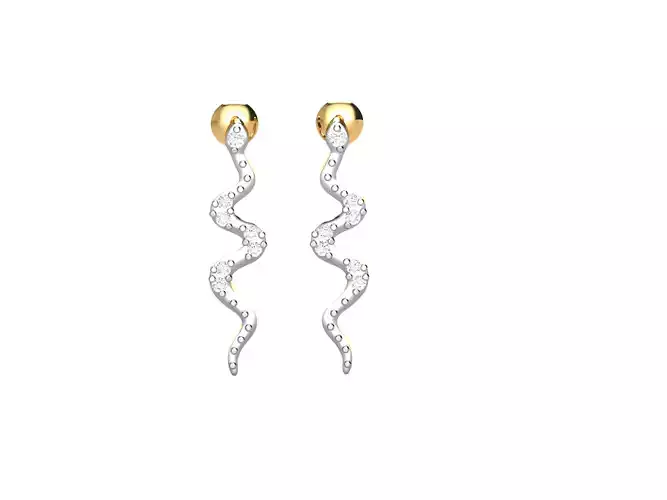 Women earrings 3dm render detail
