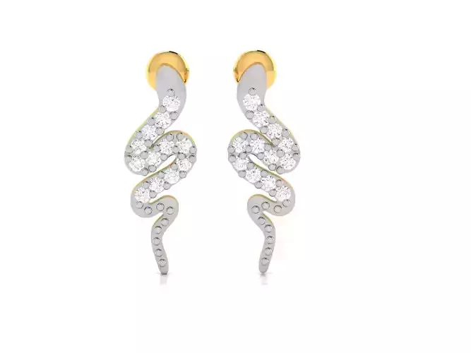 Women earrings 3dm render detail