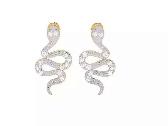 Women earrings 3dm render detail