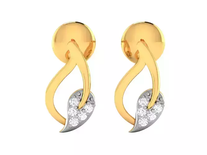 Women earrings 3dm render detail
