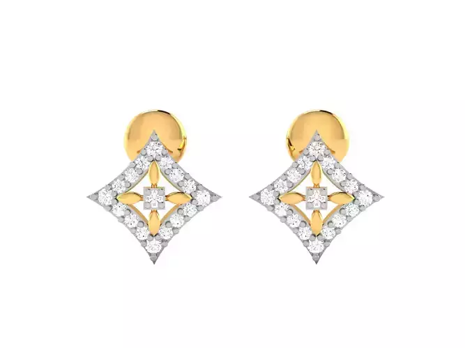 Women earrings 3dm render detail
