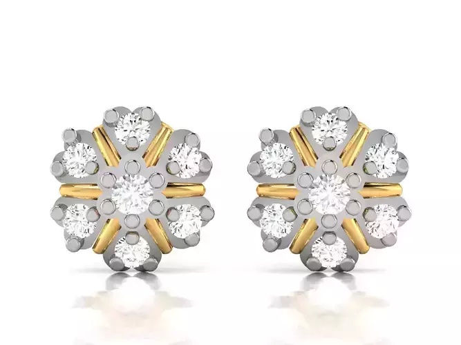 Women earrings 3dm render detail