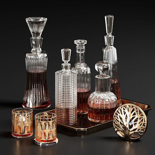 CB2 Decanters Set 3D model