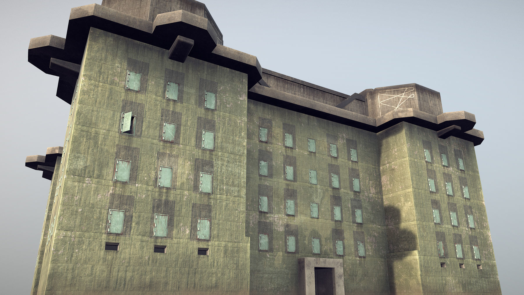 WW2 FlakTurm IV Low-poly 3D model_2