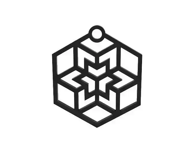 Earring snowflake pendant