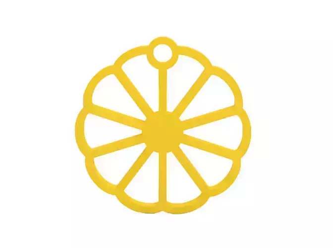 Earring lemon shaped charm