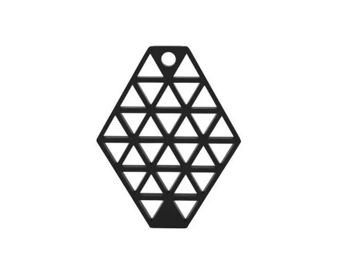 Earring triangle pendant 3D print model