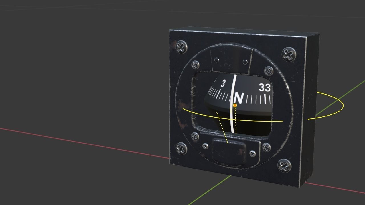 F16 - Magnetic Compass 3D model_4