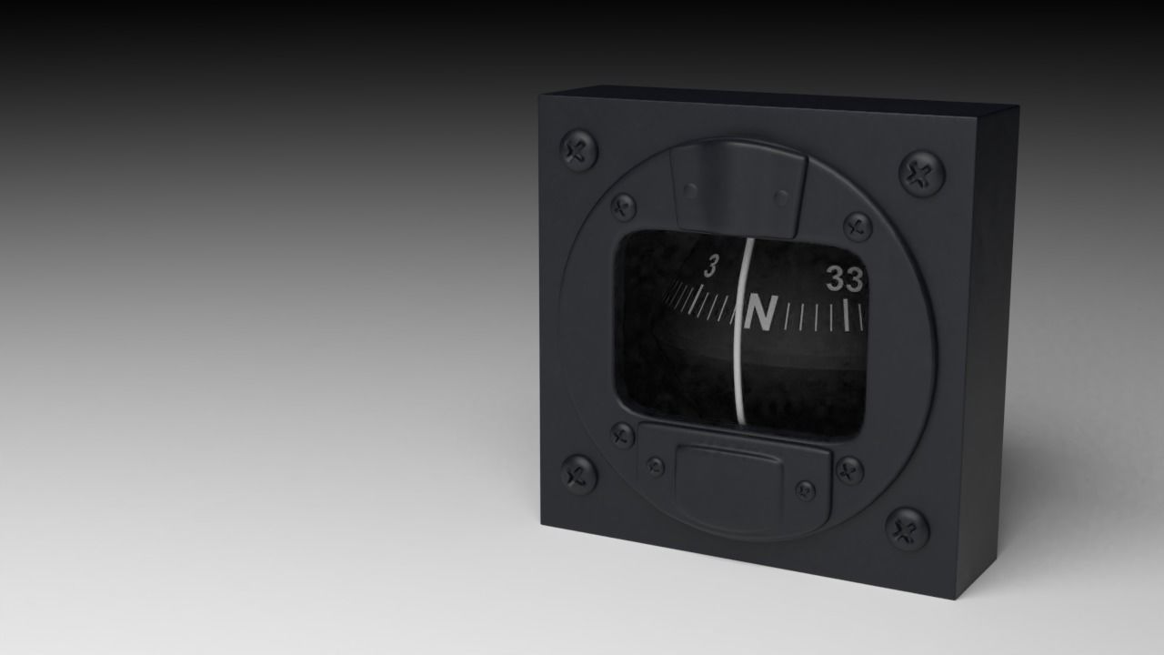 F16 - Magnetic Compass 3D model_5