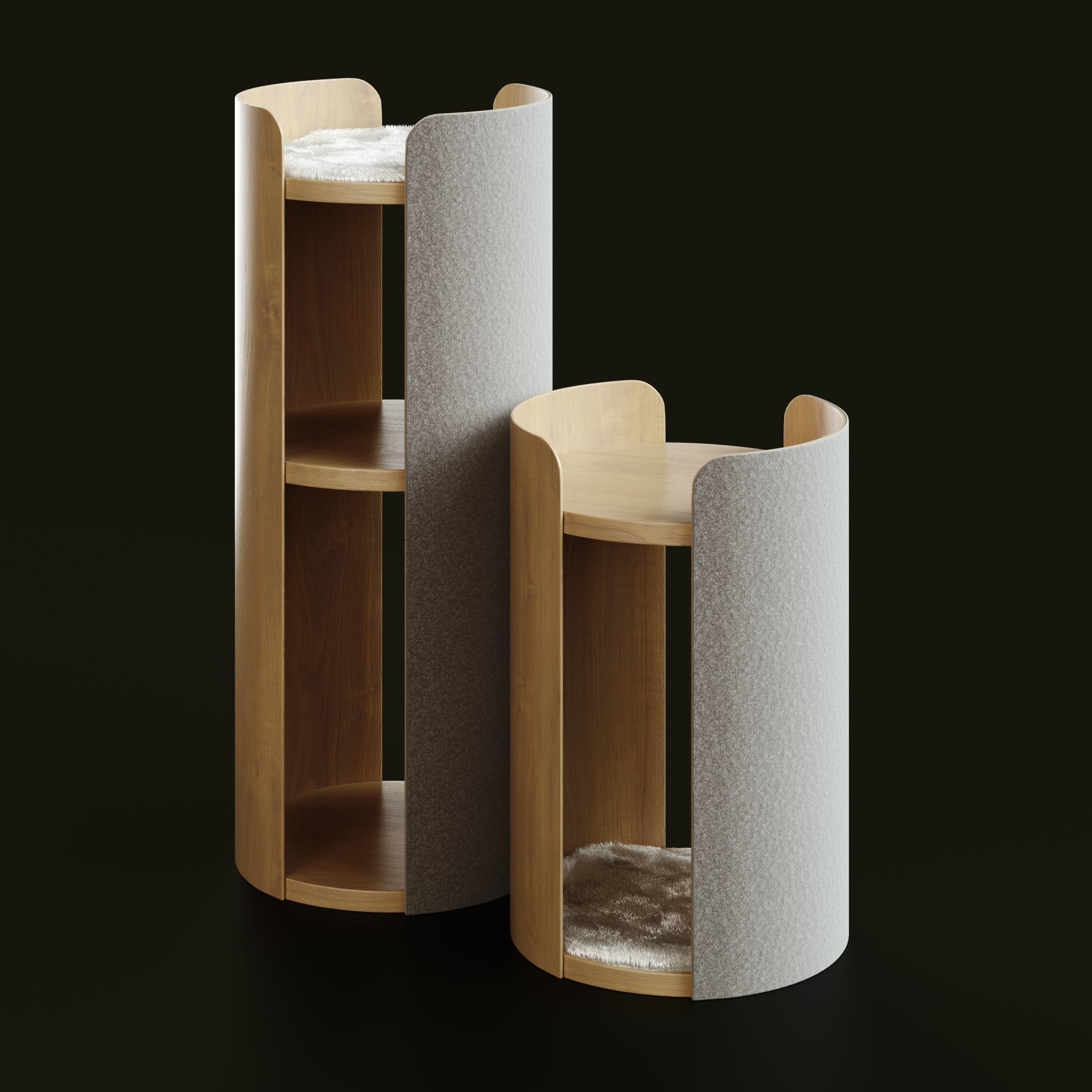 MODERN LARGE CAT SCRATCHING TOWER TORRE 3D model_3