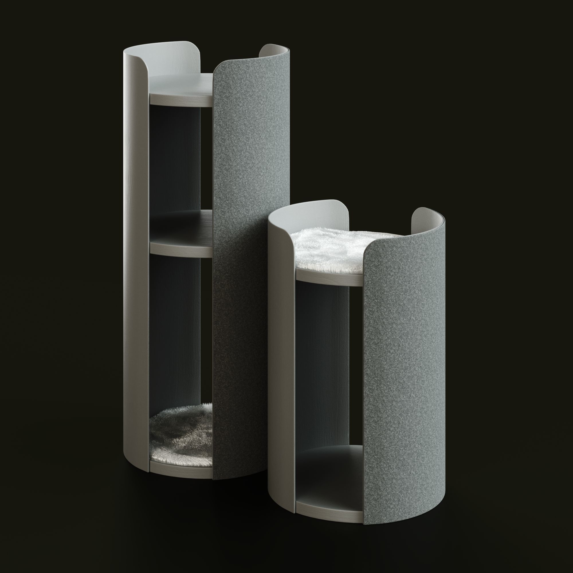 MODERN LARGE CAT SCRATCHING TOWER TORRE 3D model_5