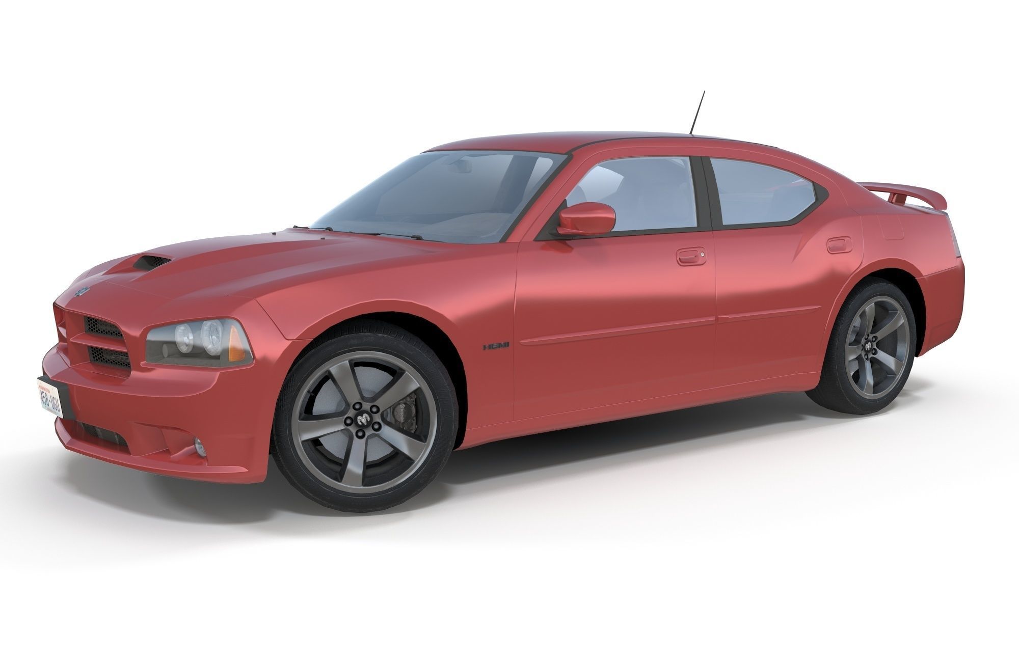 Dodge Charger 2006 STR8 Low-poly 3D model_3