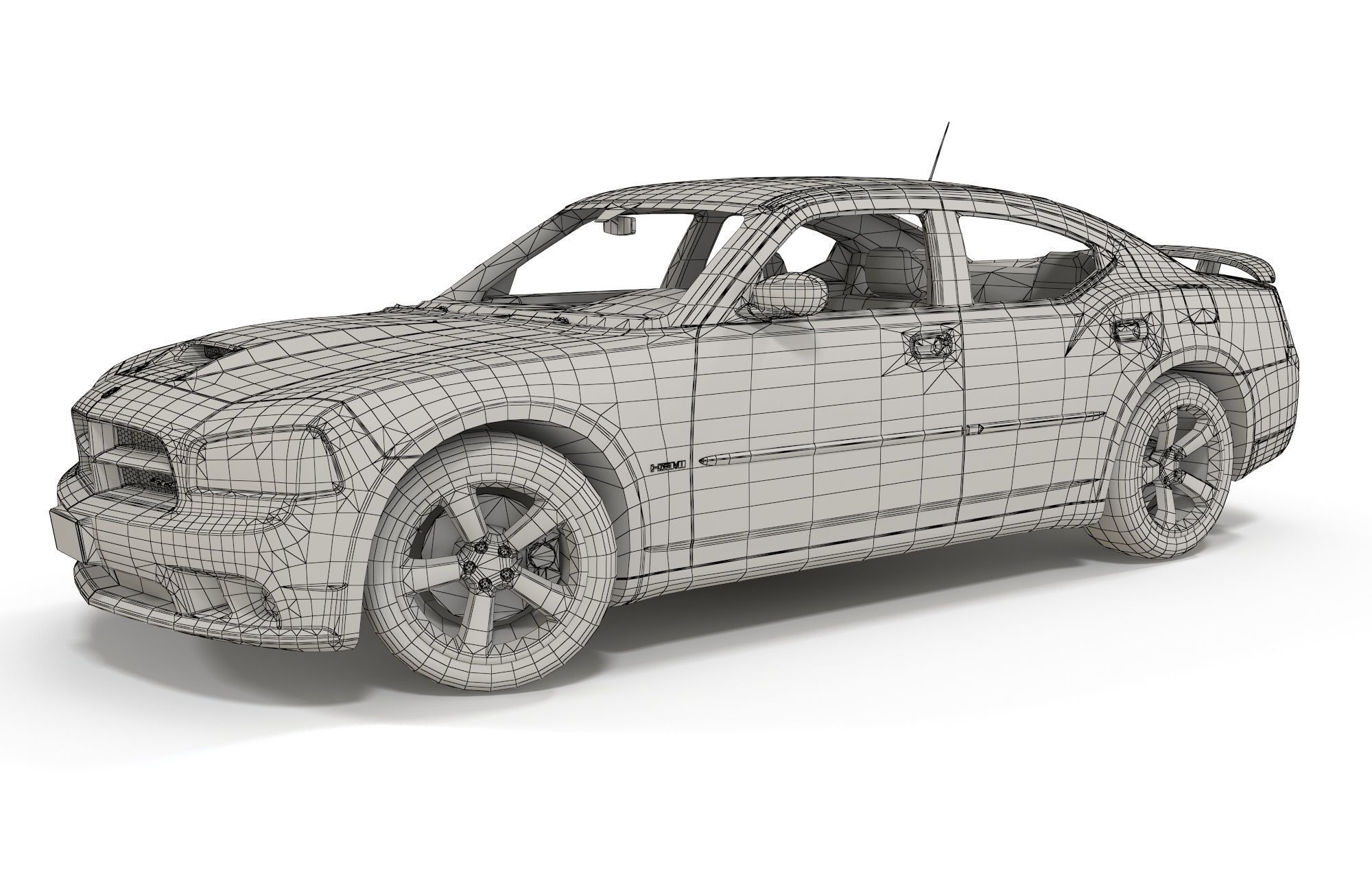 Dodge Charger 2006 STR8 Low-poly 3D model_18