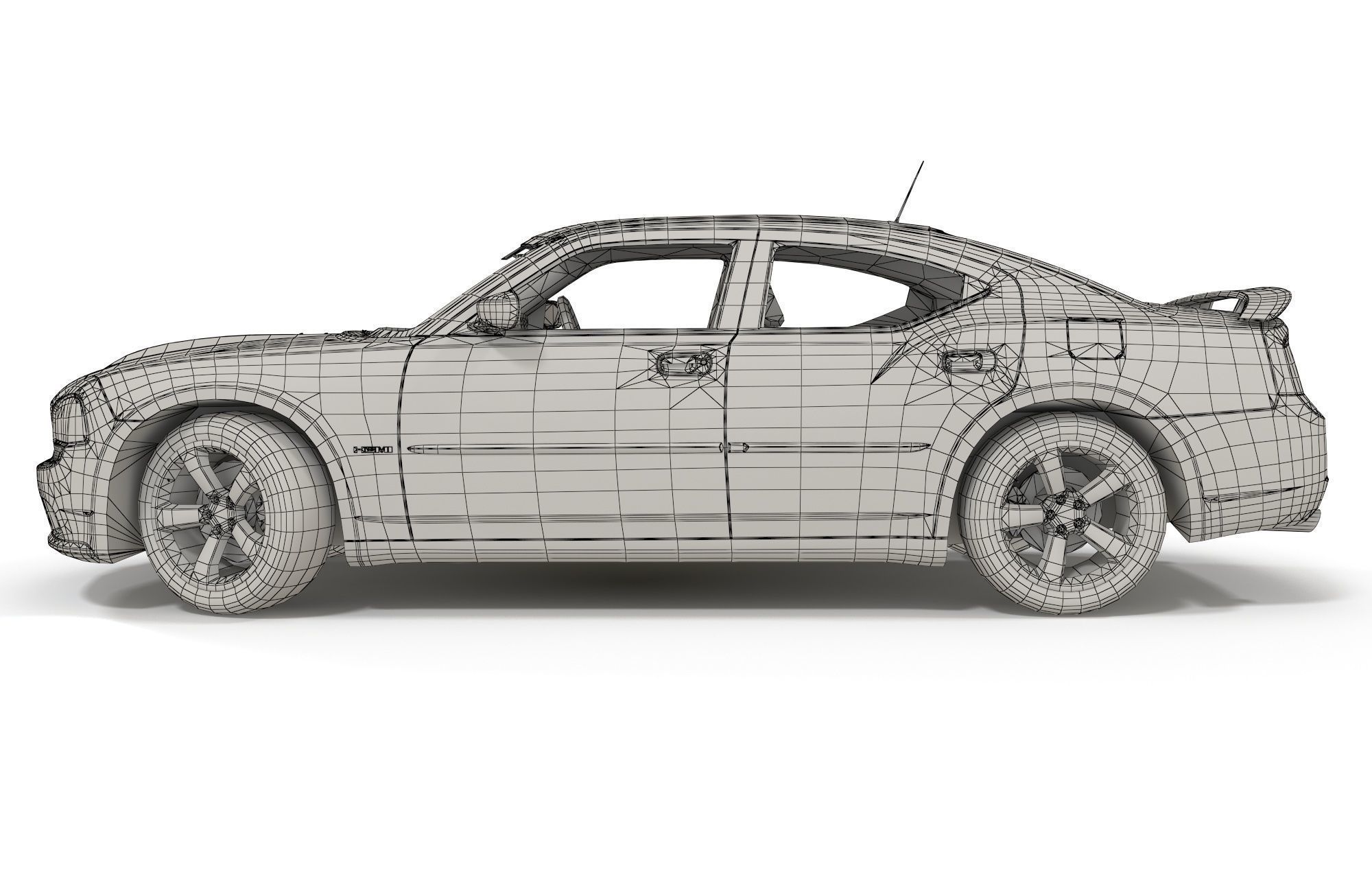 Dodge Charger 2006 STR8 Low-poly 3D model_16