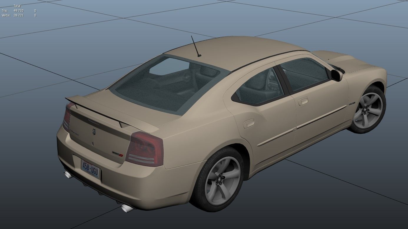 Dodge Charger 2006 STR8 Low-poly 3D model_27