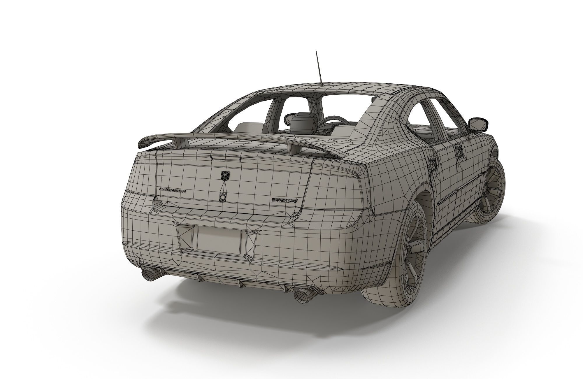 Dodge Charger 2006 STR8 Low-poly 3D model_17