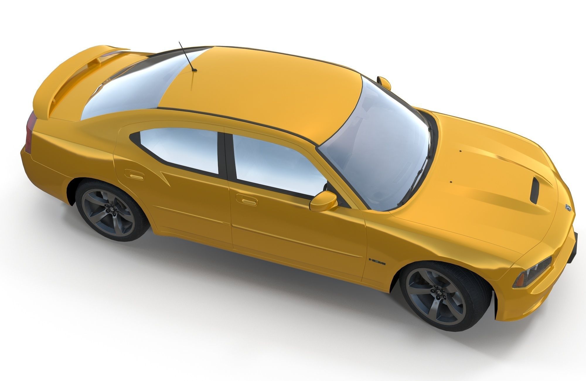 Dodge Charger 2006 STR8 Low-poly 3D model_11