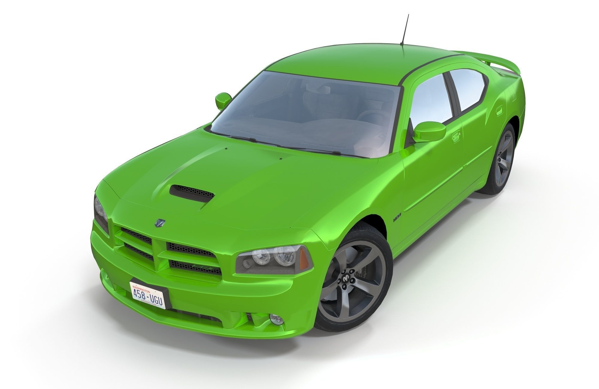 Dodge Charger 2006 STR8 Low-poly 3D model_13