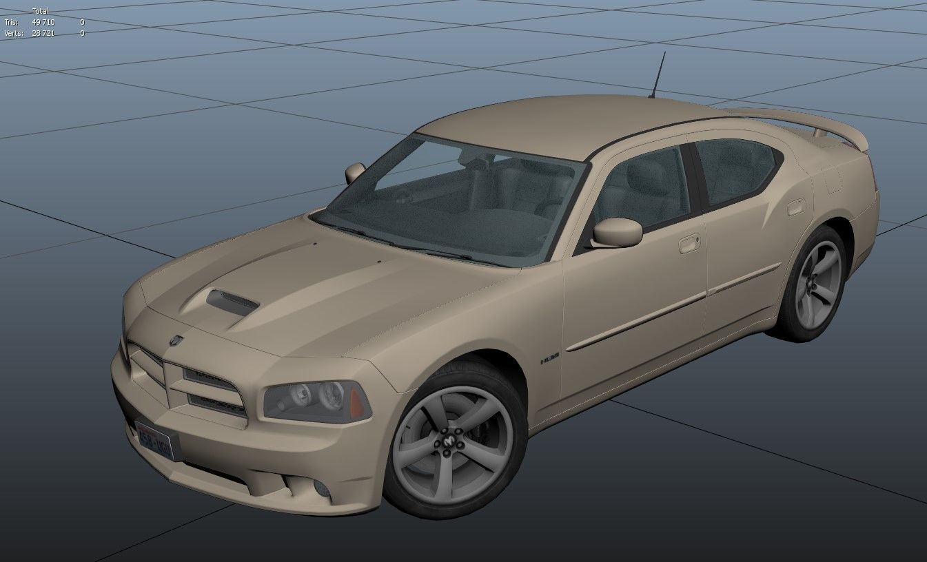 Dodge Charger 2006 STR8 Low-poly 3D model_26