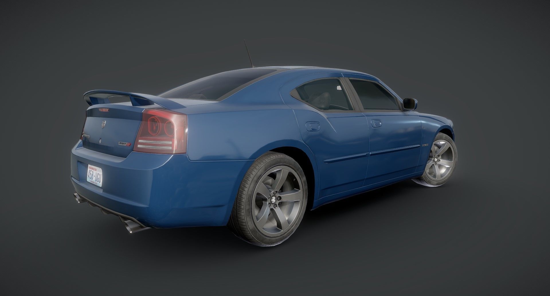 Dodge Charger 2006 STR8 Low-poly 3D model_30