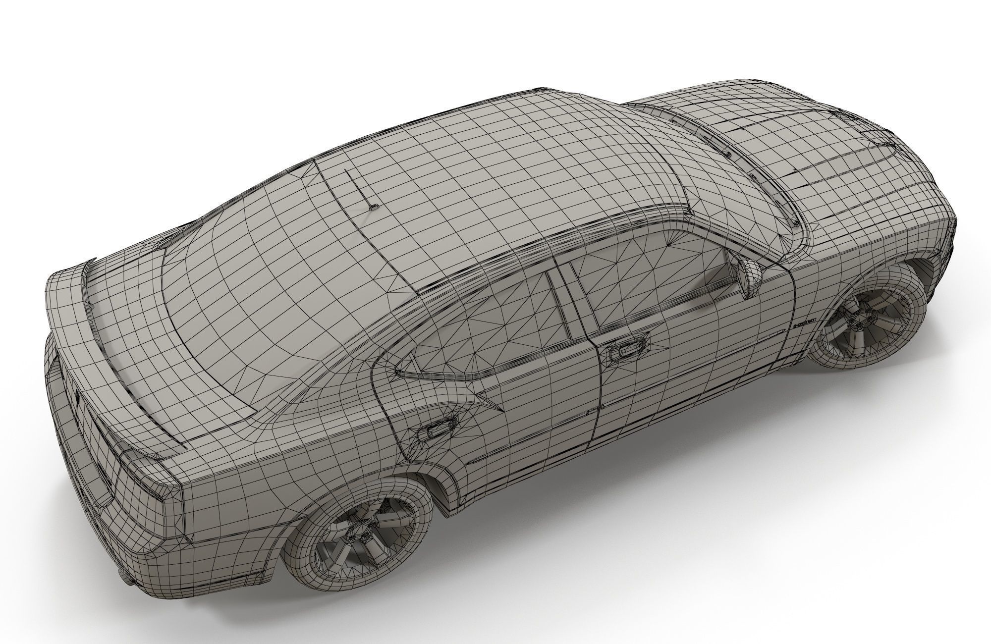 Dodge Charger 2006 STR8 Low-poly 3D model_15