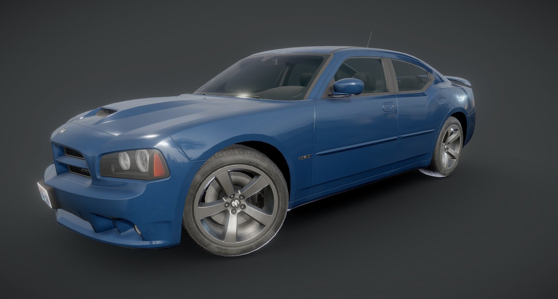 Dodge Charger 2006 STR8 Low-poly 3D model_29