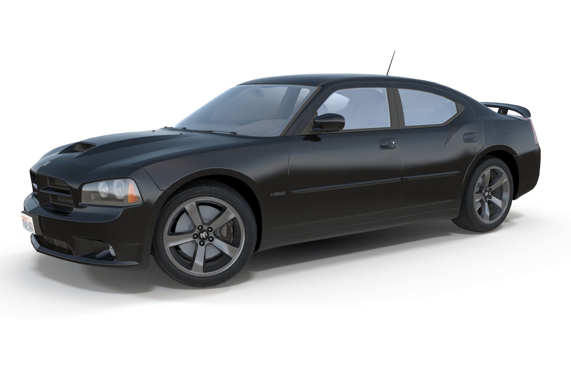 Dodge Charger 2006 STR8 Low-poly 3D model_4