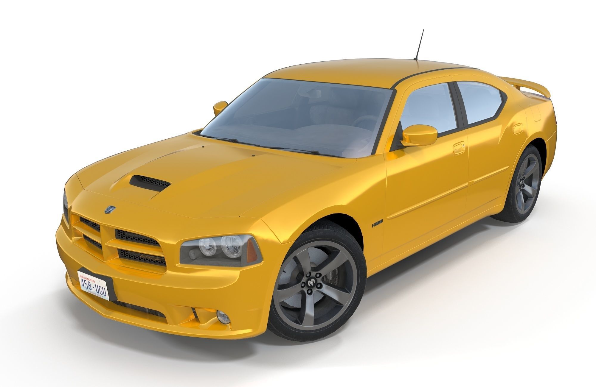 Dodge Charger 2006 STR8 Low-poly 3D model_2