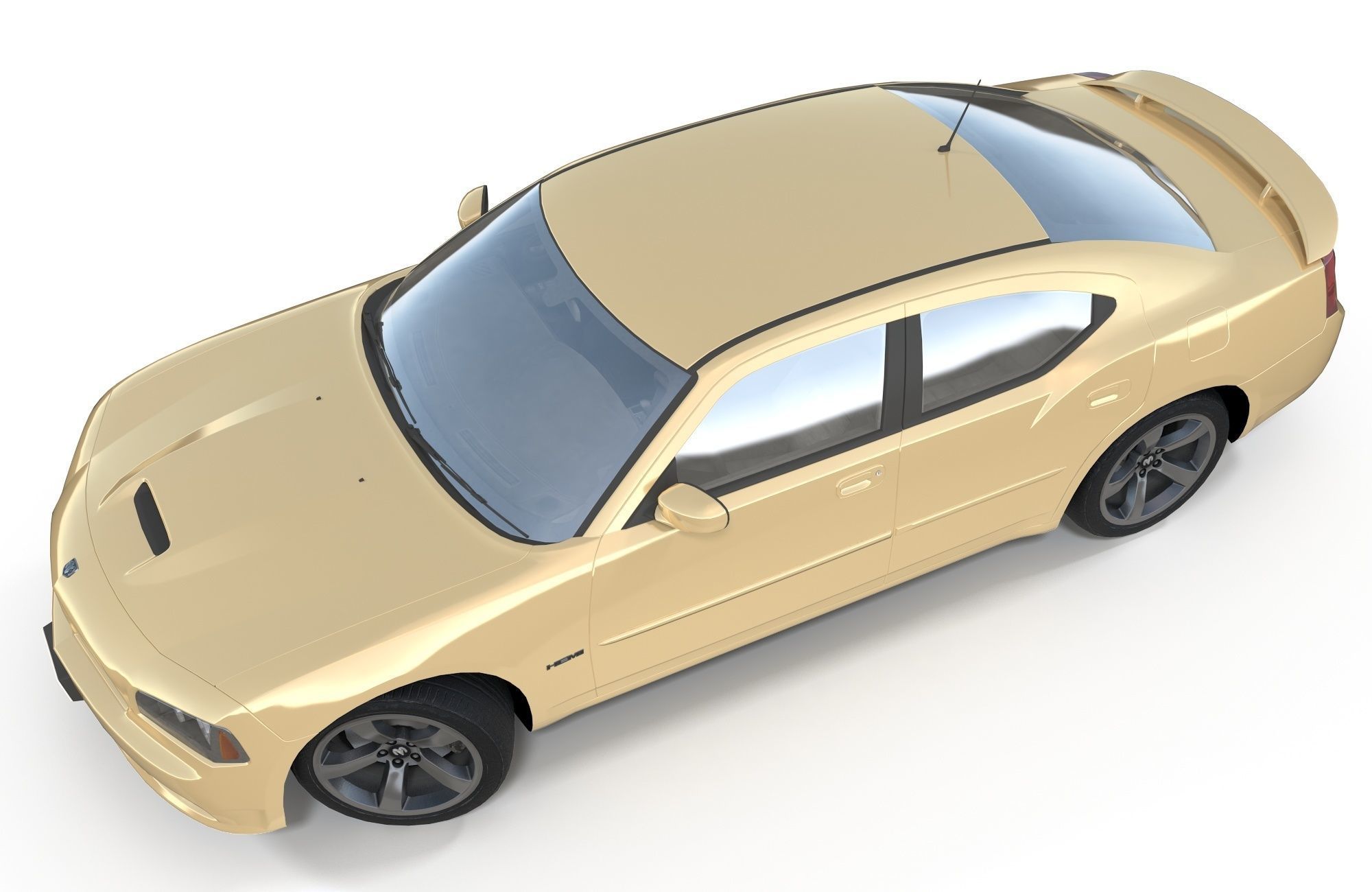 Dodge Charger 2006 STR8 Low-poly 3D model_12