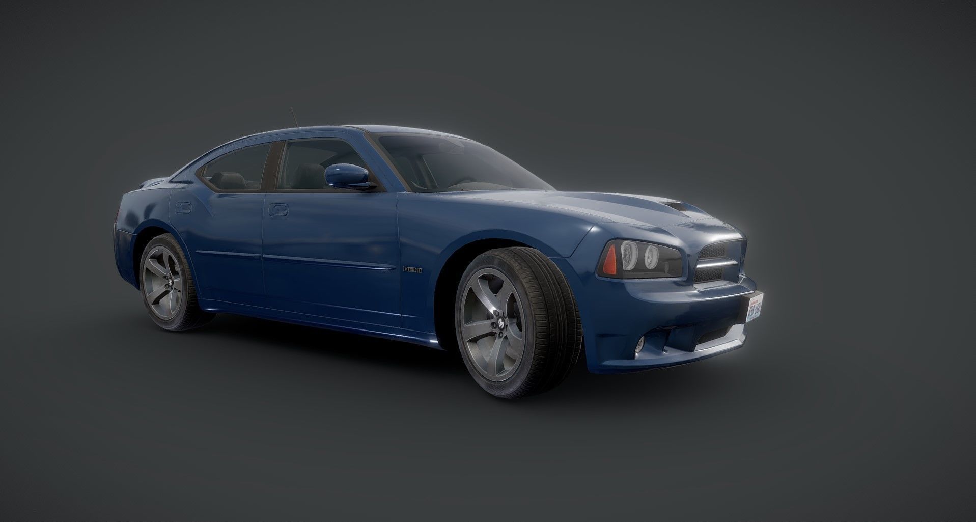Dodge Charger 2006 STR8 Low-poly 3D model_31