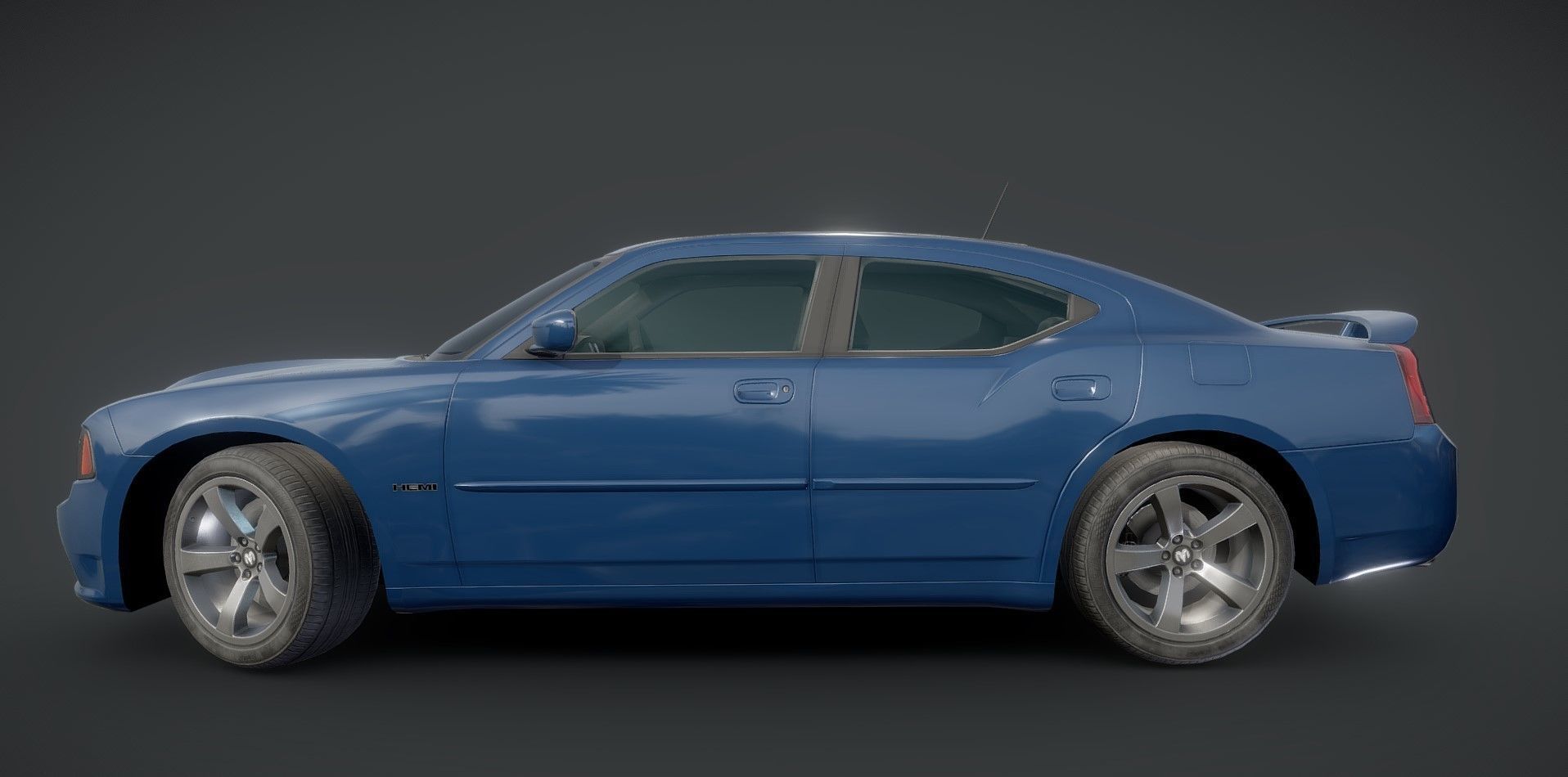 Dodge Charger 2006 STR8 Low-poly 3D model_21