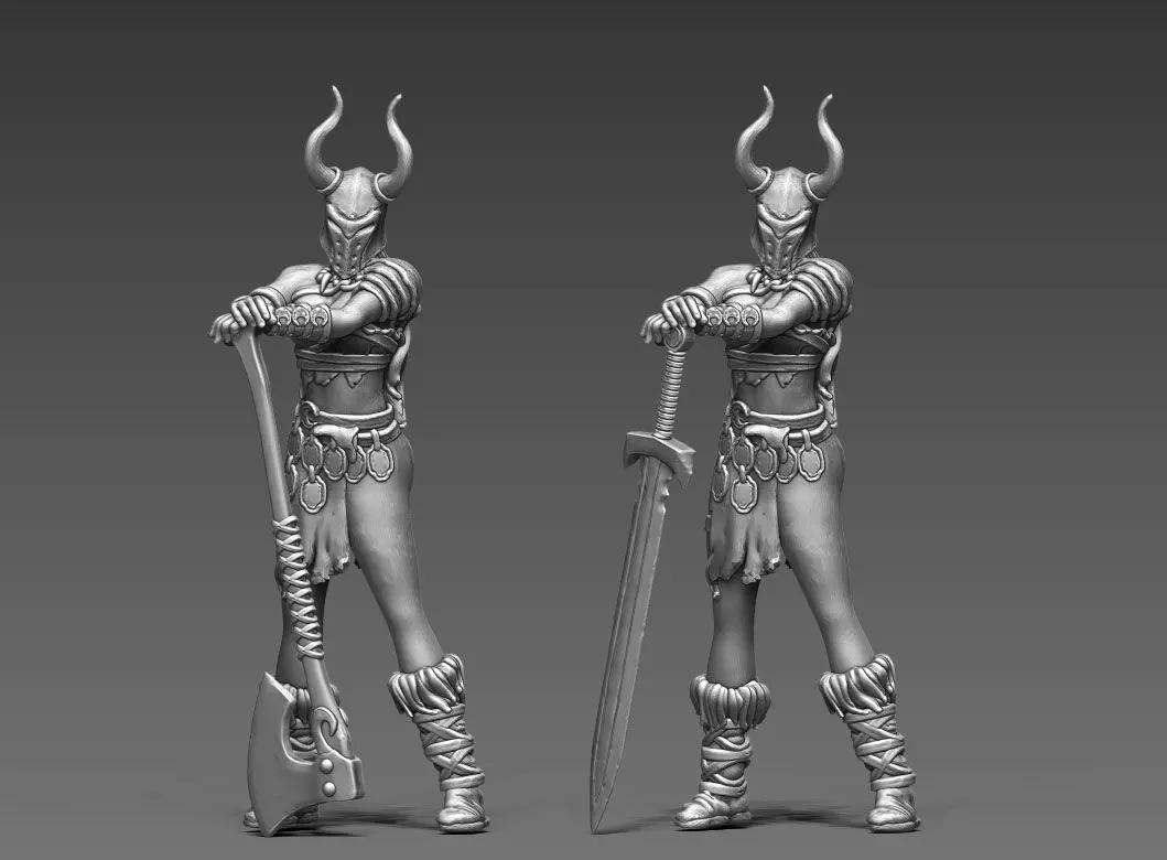 barbarian - Irmine Version 2 - 35mm scale 3D print model_0