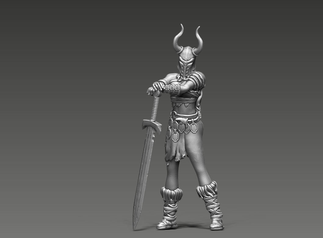 barbarian - Irmine Version 2 - 35mm scale 3D print model_8