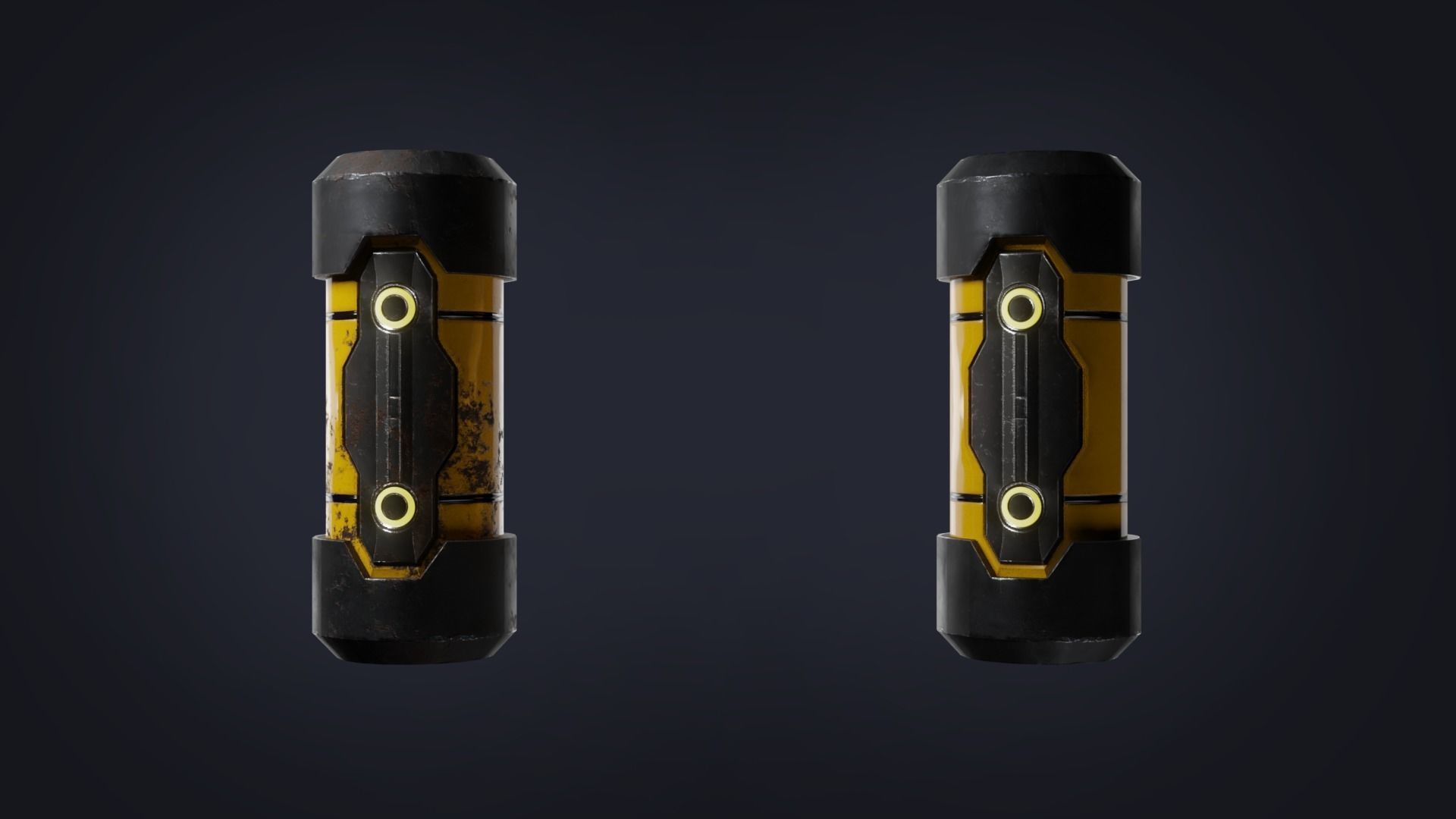 Energy Container Low-poly 3D model_1