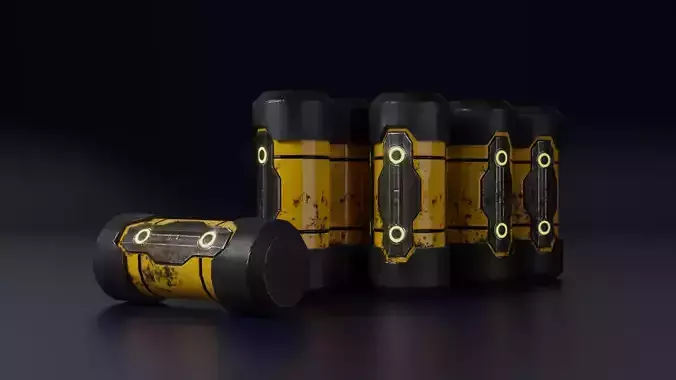 Energy Container Low-poly 3D model
