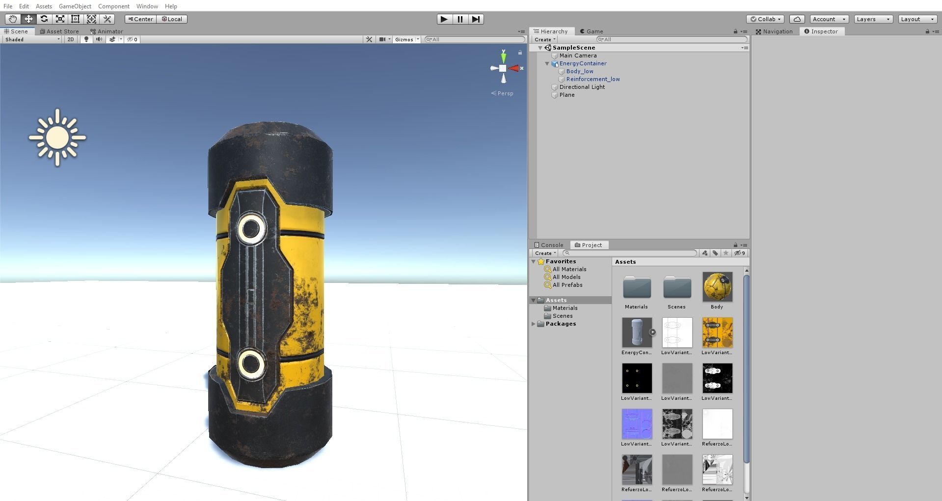 Energy Container Low-poly 3D model_7