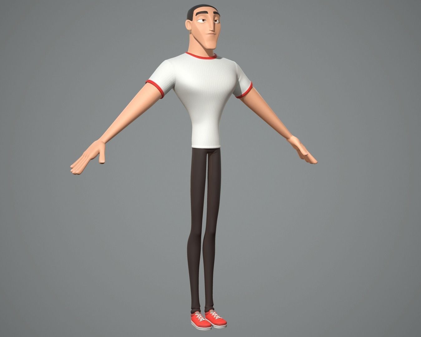Male cartoon character Luke 3D model_9
