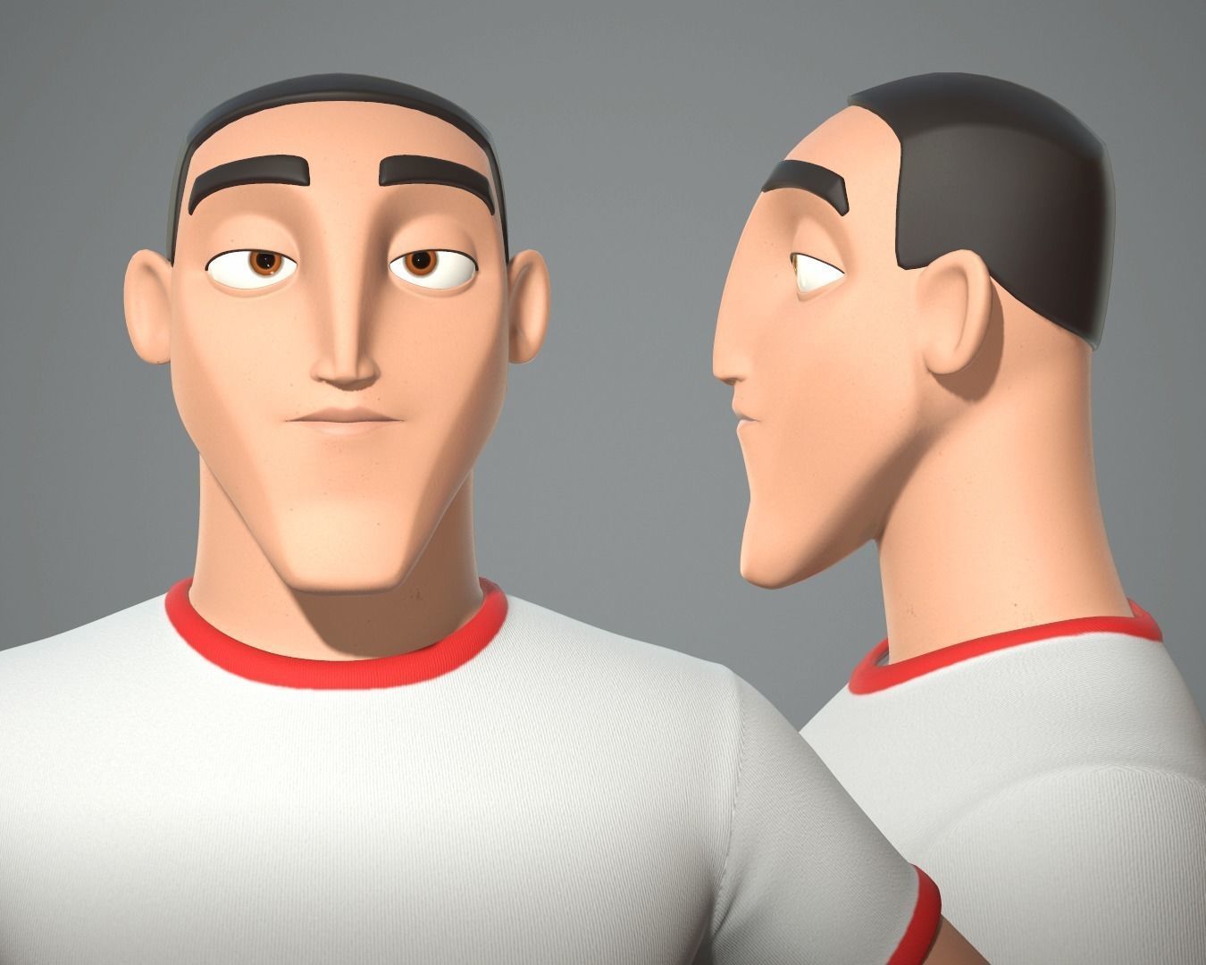 Male cartoon character Luke 3D model_12
